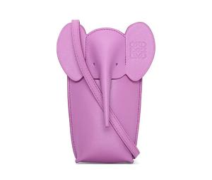 Loewe Elephant Pocket In Classic Calfskin Ruby Red Glaze