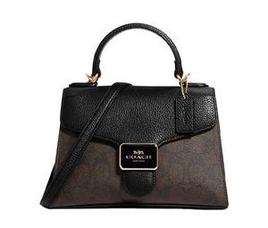 Buy Coach Pepper Coated Canvas With Leather Handbag Shoulder Bag Crossbody Bag Small Size Women's Brown/Black/Gold at Sasom – Authentic and Ready to Ship