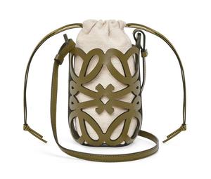 Buy Loewe Anagram Calfskin With Canvas Bag Bucket Bag Shoulder Bag Crossbody Bag Women's Olive & Beige at Sasom – Authentic and Ready to Ship
