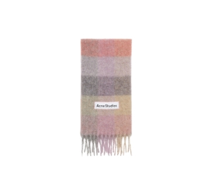 Buy Acne Studios Mohair Checked Scarf Fuchsia at Sasom – Authentic and Ready to Ship