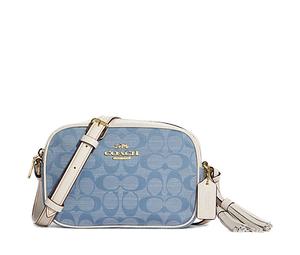 Buy Coach Camera Chambray Plain Weave And Smooth Cow Leather Camera Bags Crossbody Bags Mini Women's Blue & White at Sasom – Authentic and Ready to Ship
