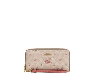Buy Coach Zip Around Coated Canvas Wallet Small Size Women's Beige at Sasom – Authentic and Ready to Ship