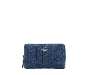 Buy Coach Id Zip Wallet Denim Wallet Medium Size Women's Indigo at Sasom – Authentic and Ready to Ship