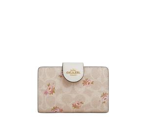 Buy Coach Corner Zip Coated Canvas Wallet Medium Size Women's Gold & Sand at Sasom – Authentic and Ready to Ship