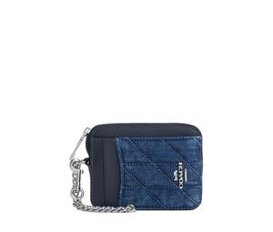 Buy Coach Denim With Smooth Leather Card Holder Mini Women's Denim Blue at Sasom – Authentic and Ready to Ship
