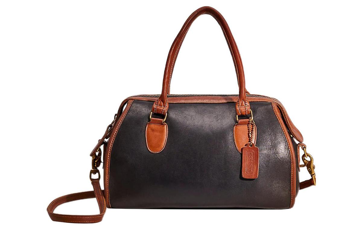SASOM | bags Coach Vintage Leather Boston Bag Briefcase Handbag