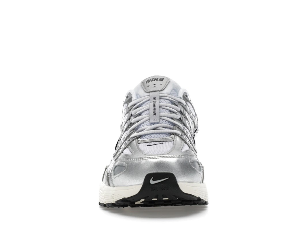 Nike Nike P-6000 White Metallic Silver Flat Silver Black - view 2