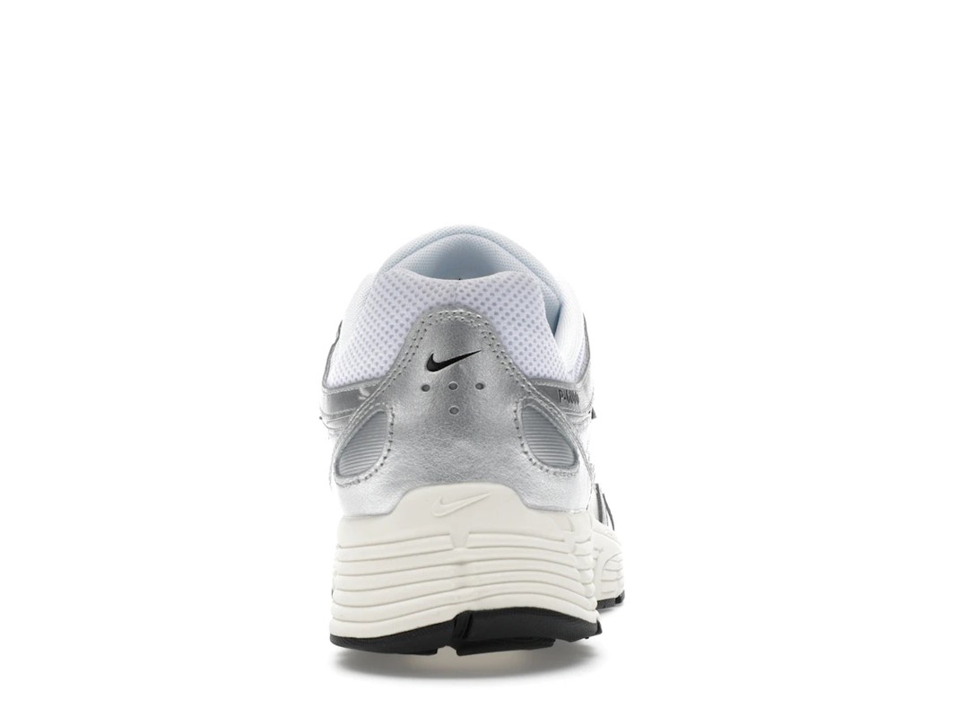 Nike Nike P-6000 White Metallic Silver Flat Silver Black - view 4