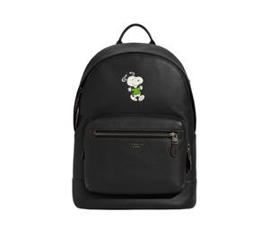 Buy Coach Peanuts Snoopy Collaboration West Leather Backpack Large Size Men's Black at Sasom – Authentic and Ready to Ship