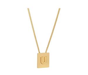 Buy Celine Alphabet U Necklace In Brass With Gold Finish at Sasom – Authentic and Ready to Ship