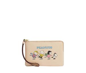 Buy Coach Peanuts Snoopy Collaboration Wristlet Pebbled Leather Wrist Bags Clutches Small Size Women's Ivory White at Sasom – Authentic and Ready to Ship