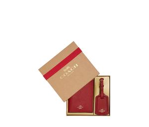 Buy Coach Passport Case Cross-Stitch Leather Passport Box Suitcase Label Set Gift Box Set Mini Women's Red at Sasom – Authentic and Ready to Ship