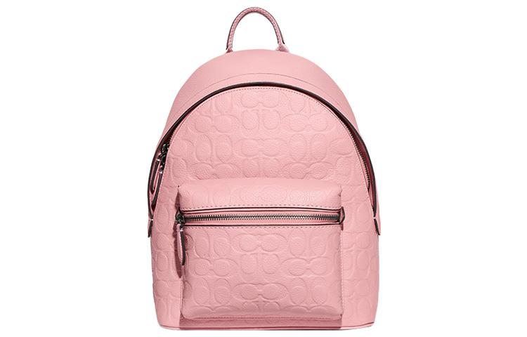 Coach pink backpack pebbled leather medium NWT s-l400.jpg main image 4
