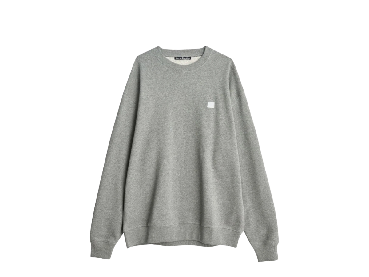 Acne Studios Forba Face Crewneck Sweatshirt Light Gray Melange