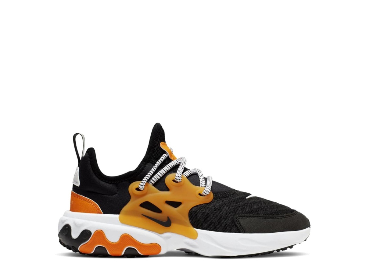 nike react presto black orange