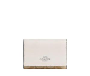 Buy Coach Micro Coated Canvas With Smooth Leather Coin Purse Wallet Small Size Women's White at Sasom – Authentic and Ready to Ship