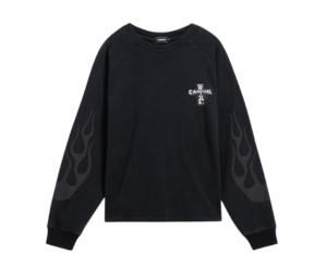 Buy Carnival Flame Ls Washed T-shirt Black (SS25) at Sasom – Authentic and Ready to Ship