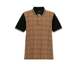 Buy Coach Signature Polo Shirt Men's Khaki at Sasom – Authentic and Ready to Ship