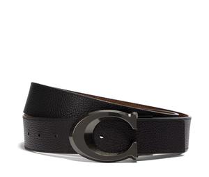 Buy Coach Debossed Signature Leather Reversible Belt Men's Black at Sasom – Authentic and Ready to Ship