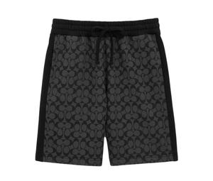 Buy Coach Signature Men Logo Print Drawstring Straight Fit Casual Shorts Black at Sasom – Authentic and Ready to Ship