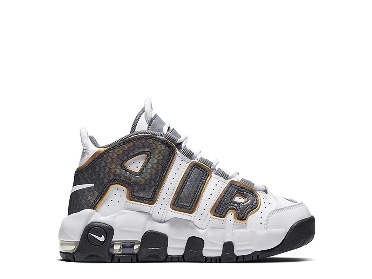 nike uptempo white grey black