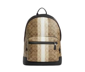 Buy Coach West PVC Cow Leather Patchwork Fabric Backpack Regular Unisex Khaki & Multicolor at Sasom – Authentic and Ready to Ship