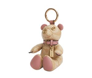 Buy Coach Bag Charm Canvas Bag Accessories Women's Gold Light Khaki And Pink at Sasom – Authentic and Ready to Ship