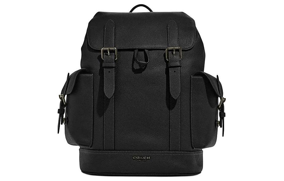 SASOM | กระเป๋า Coach Hudson Cow Leather Backpack Men's Black เช็ค
