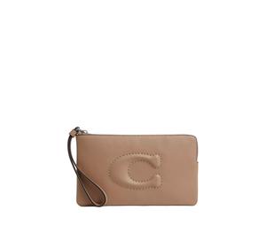 Buy Coach Wristlet Smooth Leather Clutch Small Size Women's Silver & Taupe at Sasom – Authentic and Ready to Ship