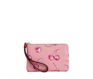 Buy Coach Corner Zip Coated Canvas And Recycled Leather Wrist Bags Clutches Mini Women's Blossom Pink & Bright Purple at Sasom – Authentic and Ready to Ship
