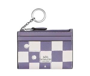 Buy Coach Mini Id Skinny Artificial Leather With Cow Split Leather Card Holder Mini Women's Light Violet & Chalk White at Sasom – Authentic and Ready to Ship