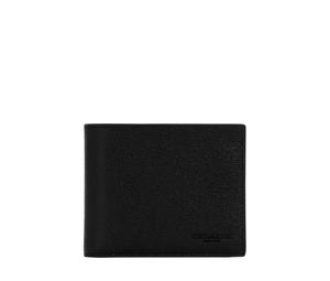 Buy Coach Cross-Stitch Leather Wallet Mini Men's Black at Sasom – Authentic and Ready to Ship