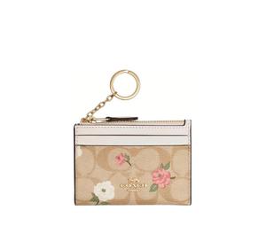 Buy Coach Mini Id Skinny Canvas Wallet Mini Women's Gold & Light Khaki Chalk Multicolor at Sasom – Authentic and Ready to Ship