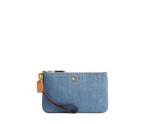 Buy Coach Wristlet Denim Clutch Small Size Women's Indigo at Sasom – Authentic and Ready to Ship