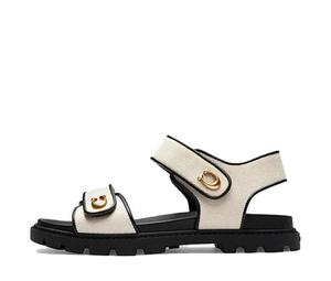 Buy Coach Brynn Canvas Flat Sandals at Sasom – Authentic and Ready to Ship