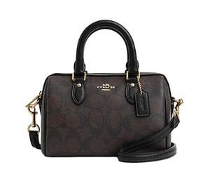 Buy Coach Rowan PVC Handbag Shoulder Bag Crossbody Bag Mini Women's Brown Monogram & Black at Sasom – Authentic and Ready to Ship