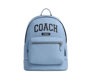 Buy Coach West Cow Leather With Textile Backpack Large Size Women's Cornflower Color at Sasom – Authentic and Ready to Ship