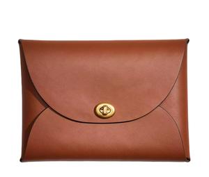 Buy Coach Pouch Leather Wrist Bags Clutches Extra Large Women's Brown at Sasom – Authentic and Ready to Ship