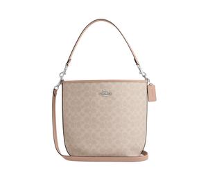 Buy Coach City Coated Canvas With Leather Portable Crossbody Bag Shoulder Bag Large Size Women's Sand & Gray Umber at Sasom – Authentic and Ready to Ship
