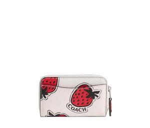 Buy Coach Zip Around Polished Pebbled Leather Wallets Card Holders Small Size Women's Chalk Multicolor at Sasom – Authentic and Ready to Ship