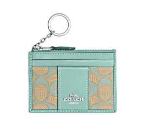Buy Coach Mini Id Skinny Leather Wallets Card Holders Mini Women's Green Multicolor at Sasom – Authentic and Ready to Ship