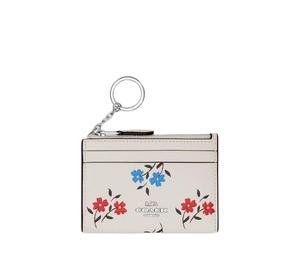 Buy Coach Mini Id Skinny Pebbled Leather Card Holder Mini Women's Silver & Multicolor at Sasom – Authentic and Ready to Ship
