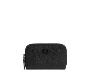 Buy Coach Zip Around Cross Grain Leather Card Holder Small Size Men's Black at Sasom – Authentic and Ready to Ship
