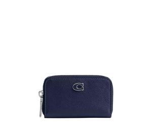 Buy Coach Zip Around Leather Card Holder Small Size Women's Dark Blue at Sasom – Authentic and Ready to Ship