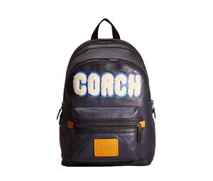 Buy Coach Academy Leather Backpack Large Size Unisex Midnight Navy Matte Black Copper at Sasom – Authentic and Ready to Ship