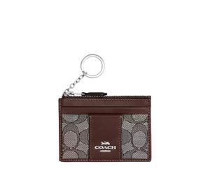 Buy Coach Mini Id Skinny Leather Wallets Card Holders Mini Women's Silver & Oak & Maple at Sasom – Authentic and Ready to Ship