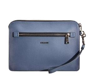 Buy Coach Pouch Leather Wrist Bag Clutch Medium Size Unisex Light Blue at Sasom – Authentic and Ready to Ship