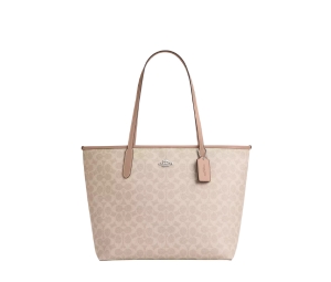 Buy Coach City Tote Bag In Signature Canvas With Gold Hardware Taupe at Sasom – Authentic and Ready to Ship