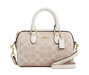 Buy Coach Rowan Coated Canvas Shoulder Bag, Crossbody Bag, Handbag Mini Women's Vanilla White at Sasom – Authentic and Ready to Ship