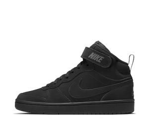 Buy Nike Court Borough Mid 2 Slip Resistant Cushioning Wear Resistant High Top Kids' Skateboarding Shoes Black Teenagers at Sasom – Authentic and Ready to Ship